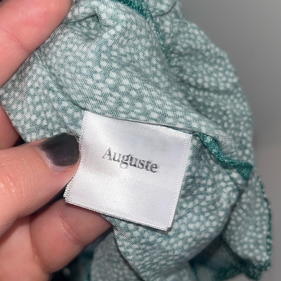 Auguste The Label Diamond Rumba Sleeved Mini Dress Green US4 - Picture 10 of 15